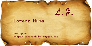 Lorenz Huba névjegykártya